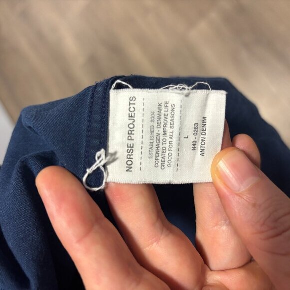 AUTHENTIC - Norse Projects Anton Denim Shirt - Size L (fits like M) - Picture 7 of 8